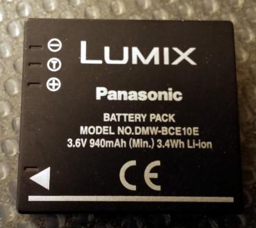 Lumix Panasonic Li-ion Akku DMW-BCE10E | 3.6V 940mAh
