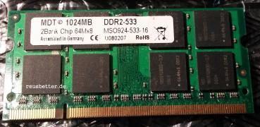 MDT 1GB Notebook RAM Speicher | DDR2-533 | MSO924-533-16