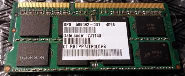 MICRON MT Notebook Speicher RAM | 4GB | DDR3 PC3L-10600S SO-DIMM 204 Pol.