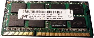 MICRON MT Notebook Speicher RAM | 4GB | DDR3 PC3L-10600S SO-DIMM 204 Pol.