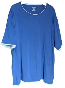 Männer Basic Shirt - indentic 6XL -76/78 - Herren Übergröße Shirt - Blau