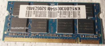 Nanya NT1GT64U8HA0BN-37B |1GB | DDR2 PC2-4200S 533MHz SO DIMM 200-pin RAM