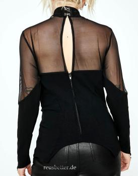 Necessary Evil Ananke Mesh Stretch Top | schwarz | gr. L