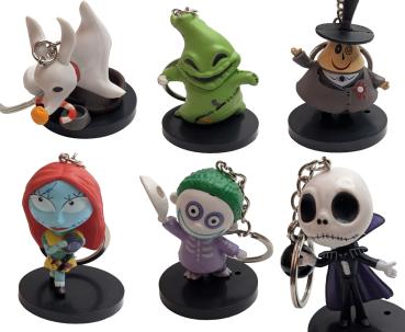 The Nightmare Before Christmas シ Jack Skellington 3D Figur Anhänger シ Tim Burton Taschen-Schlüsselanhänger