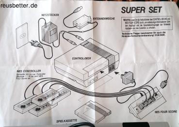 Nintendo Entertainment System NES Original | und Nintendo NES FOUR SCORE | 2 Kontroller