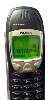 Nokia 6210 Handy für Freisprecheinrichtung | 2,4 Zoll | GSM | Blau | SIM Lock frei