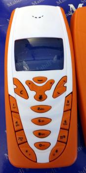Nokia 7210 Fullcover ☛ Orange Weiß ☛ Mahdis Nokia Handyhülle