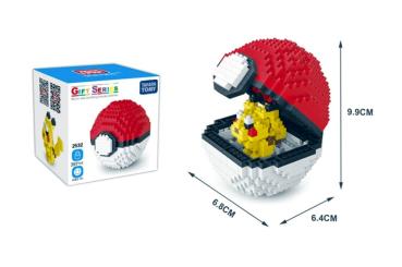 Pokeball Pikachu Diamond Blocks mit Box | Pokemon