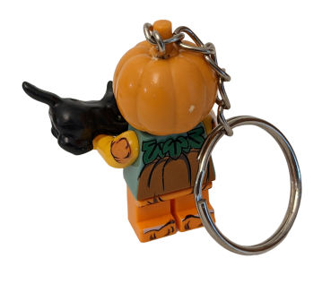Halloween Pumpkin mit Katze Schlüsselanhänger ☢ LOZ Bausteine Set ☢ DIY Geschenk