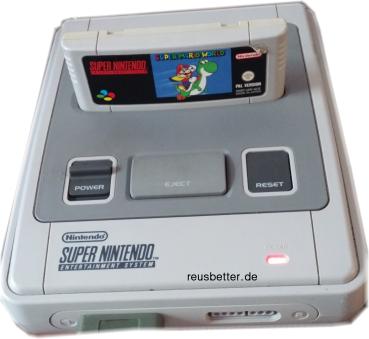 Super Nintendo SNES Konsole | Kontroller | alle Kabel | und Spiel Super Mario World