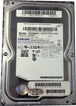 Samsung Laptop Festplatte | HD200HJ | 3,5 Zoll SATA | 200GB