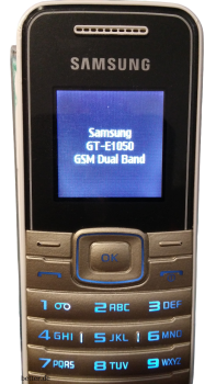 Samsung GT-E1050 Handy | Einsteiger Handy | 1,4 Zoll Display | Chic White | Simlock Frei