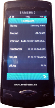 Samsung Wave GT-S8500 Smartphone ❖ 3.3 Zoll ❖5 MP ❖ Metallic Schwarz ❖ Simlock Frei