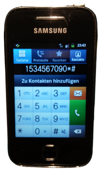Samsung Galaxy Young GT-S5360 Smartphone | 3 Zoll | 2 MP | schwarz | Simlock Frei