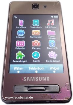 Samsung SGH-F480 Smartphone | 5 MP | 2,8 Zoll | Pink mit Display Klappe | Simlock Frei