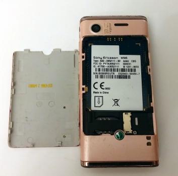 Sony Ericsson Walkman W595 Slider Handy Rosa | teildefekt | OHNE SIMLOCK