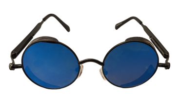 Steampunk Sonnenbrille Blaue Gläser ☣ Retro ☣ Gohtic ☣ Google Metall Brille