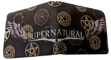 Supernatural ♆ Castiel Flügel - Engel Schutz Pentagramm ♆ Brieftasche ♆ Portemonnaie