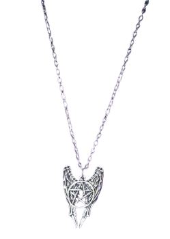 Supernatural Kette ☢ Pentagramm mit Flügel Castiel ☢ Winchester Kette Silber