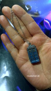 Tardis Police Box ☂  Doctor Who ☂ Tardis ☂ 3D Halskette oder Taschenanhänger Metall