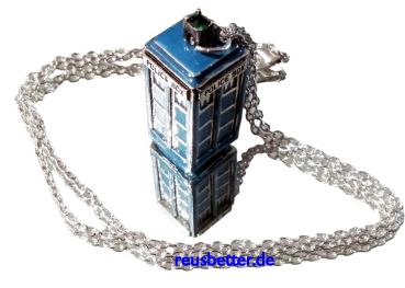 Tardis Police Box ☂  Doctor Who ☂ Tardis ☂ 3D Halskette oder Taschenanhänger Metall