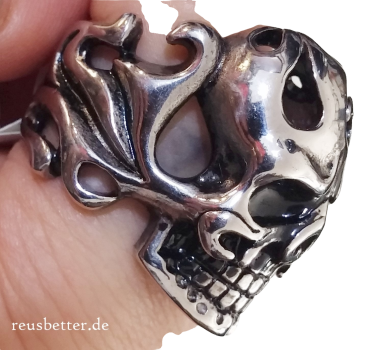 Totenkopf Skull Edelstahl Ring | Biker - Gothic | 5 Größen Auswahl