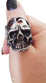 Totenkopf Skull Edelstahl Ring | Biker - Gothic | 5 Größen Auswahl