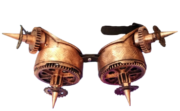 Steampunk /Cyber ☢ Flieger - Schweißerbrille ☢ Spikes-Zahnräder ☢ Farbenwahl