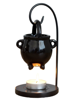 Wicca Hexenkessel ★ Duftlampe Teelicht Metall ★ Set ★ schwarz