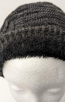 Wintermütze Beanie für Männer warme Mütze grau-meliert