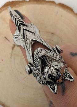 Wolf Gliederring -Vikinger Ring ☠ altsilber ☠ Mittelalter - Gothic Ring