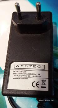 XYSTEC CP1230 Universal Netzteil | 12V-3A