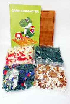 Yoshi mit Super Mario シ Nano Blocks シ Super Mario Bros. BIG Yoshi mit Standplatte シ 2209 Steine