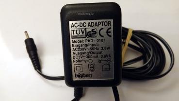 bigben PAD-0107 AC-DC Adapter/Netzteil | 3.5V 300mA