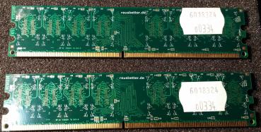 Buffalo Select - 1 GB - 2x512 MB PC-6400U-555 PC RAM