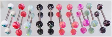 Barbell Hantel Candy Ball Piercing 18G - 1.0 mm