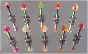 Labret Tragus Monroe - Lippen Piercing Candy Spike 18G