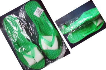 Damen Zehentrenner ☆ Neon Grün mit Pfennigabsatz