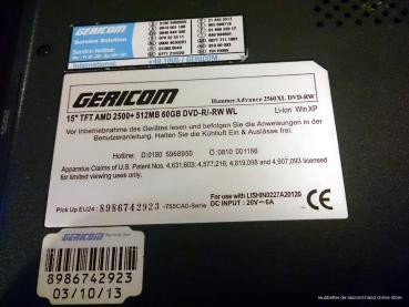 Gericom Hummer Advance 2560XL Laptop -AMD Mobile Athlon XP-M 2500+ 15 Zoll