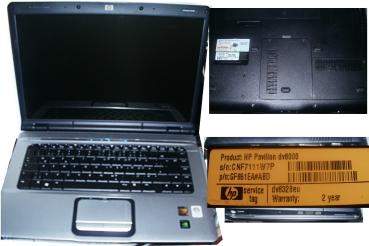 Hewlett Packard Pavilion dv6328 - AMD Turion 64  Bastler - Recycling Notebook