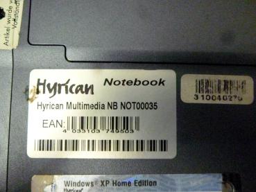 Hyrcican Multimedia D400E Laptop | NB NOT00035 | Intel P 2,8 GHz | 15,1 Zoll  