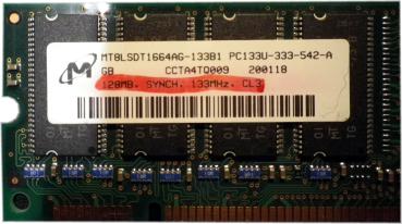 Micron PC Arbeitsspeicher ☑️ 128MB ☑️ RAM PC133U CL3 ☑️  PC RAM