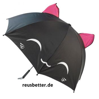 Nemu Neko Regen-Stockschirm mit Ohren Kawaii | 72 cm Lang | Ausgefallene Regenschirme