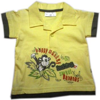 Kleinkinder Jungen Hemd ☺ Gelb Schwarz ☺ Kurzarm ☺ gr.68