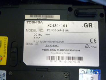 Toshiba Satellite S2430-101 Notebook | 2,53 GHz | 15 Zoll