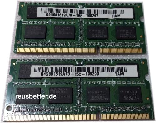 ASint Notebook Arbeitsspeicher 8 GB (2x4) Kit - 1333 | DDRIII | SSA302G08-GDJEC