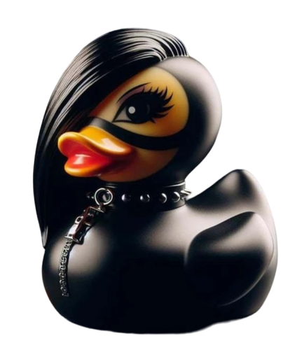 Lack-Latex Badeente Deko Anzug Maske O-Ring Schreibtisch Deko