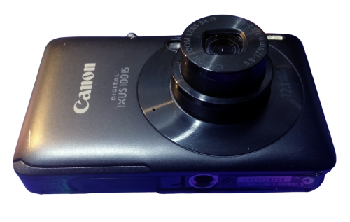 Canon Digital IXUS 100 IS Digitalkamera | 12 Megapixel, 3-fach opt. Zoom, HDMI, SLIM | Black