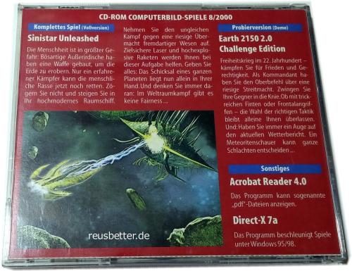 Computer Bild Spiele Ausgabe 8/2000 ☑️ Sini Star Unleashed ☑️ PC CDRPOM