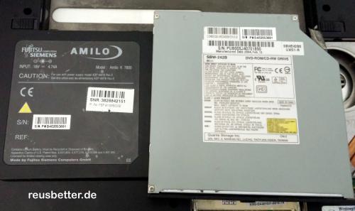 Quanta SBW-242B DVD ROM CDRW | Laufwerk mit Blende | Notebook